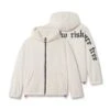 0887. Sherpa Recovery Full Zip Hoodie - Ivory Cream/Black