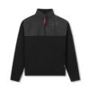 0903. Tech-Terry™ Paneled Quarter Zip - Black "Wave Dye" -Fashion Shop 0903 Black