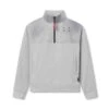 0903. Tech-Terry™ Paneled Quarter Zip - Heather Grey "Wave Dye" -Fashion Shop 0903 HeatherGrey