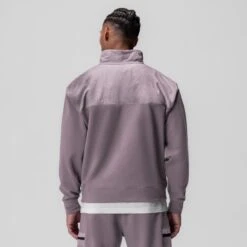 0903. Tech-Terry™ Paneled Quarter Zip - Moonscape "Wave Dye" -Fashion Shop 0903 Moonscape QuarterZip 2