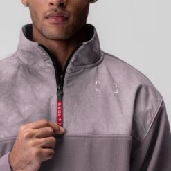 0903. Tech-Terry™ Paneled Quarter Zip - Moonscape "Wave Dye" -Fashion Shop 0903 Moonscape QuarterZip