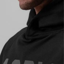 0905. Tech-Terry™ Weather-Ready Training Hoodie - Black "ASRV" -Fashion Shop 0905 Black TrainingHoodie 1