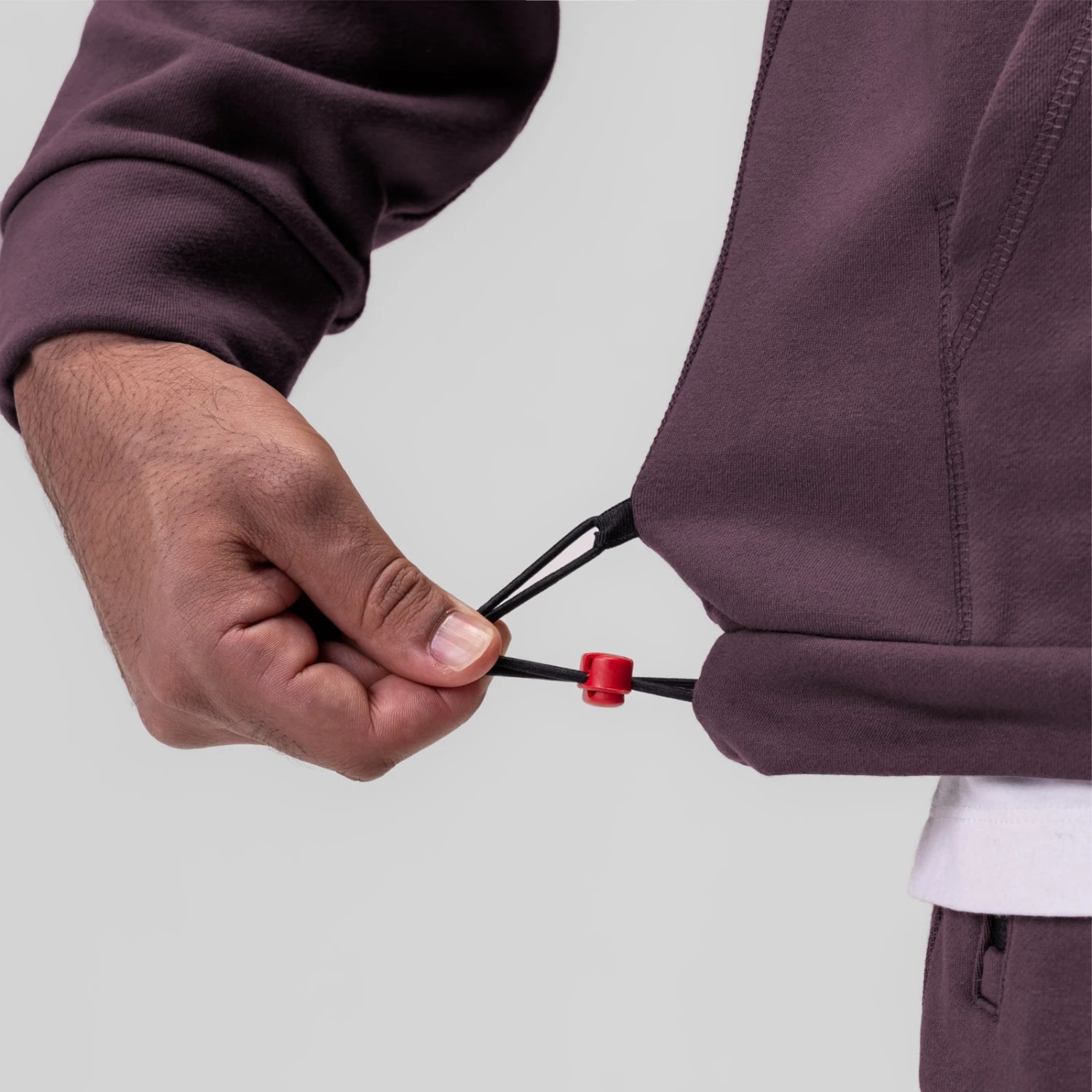 0905. Tech-Terry™ Weather-Ready Training Hoodie - Deep Purple "ASRV" 9 0905. Tech-Terry™ Weather-Ready Training Hoodie - Deep Purple "ASRV" - Image 7