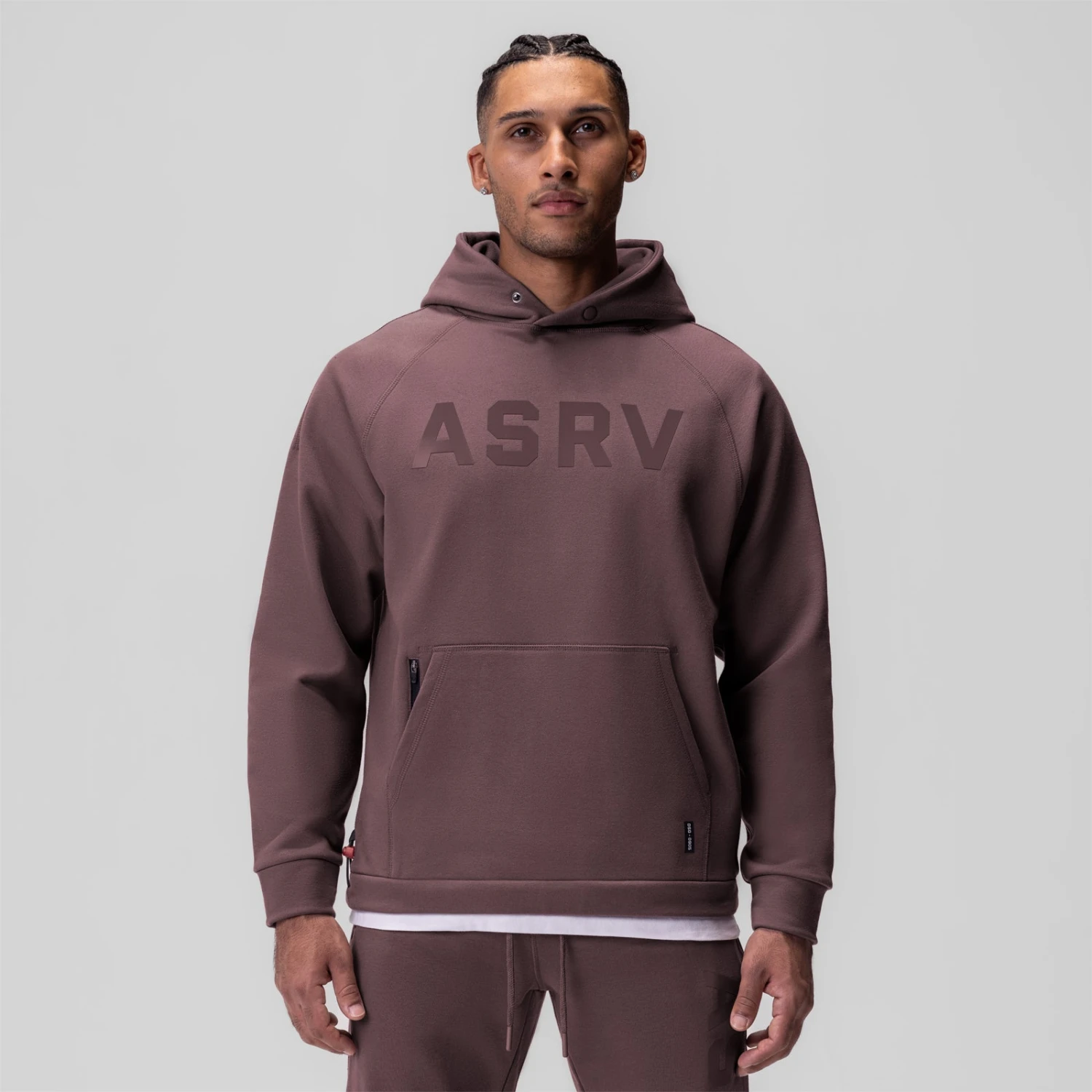 0905. Tech-Terry™ Weather-Ready Training Hoodie - Nightshade "ASRV" 4 0905. Tech-Terry™ Weather-Ready Training Hoodie - Nightshade "ASRV" - Image 2