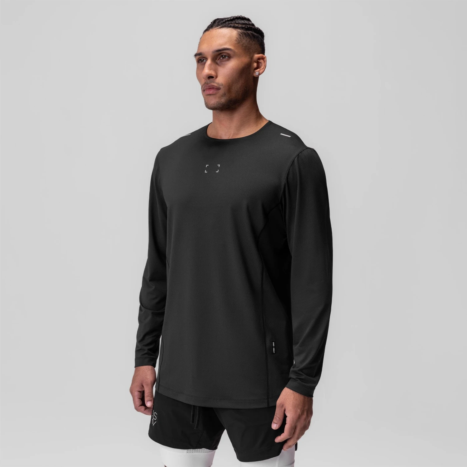 0907. AeroSilver® Training Long Sleeve - Black "Space Bracket" 4 0907. AeroSilver® Training Long Sleeve - Black "Space Bracket" - Image 2