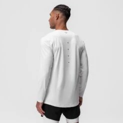 0907. AeroSilver® Training Long Sleeve - White "Space Bracket" -Fashion Shop 0907 White Silverlite TrainingLS 3
