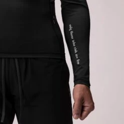 0908. WarpFlexx™ Compression Mock Neck Long Sleeve - Black "Space Bracket" -Fashion Shop 0908 Black Mockneck LS 4