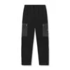 0914. Tech-Terry™ Paneled Cinch Cargo Jogger - Black/Wave-Dye