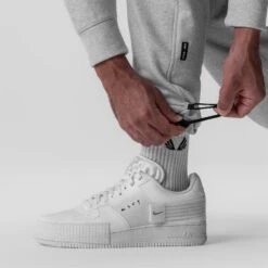 0914. Tech-Terry™ Paneled Cinch Cargo Jogger - Heather Grey/Wave-dye -Fashion Shop 0914 HeatherGrey CinchCargoPant 5