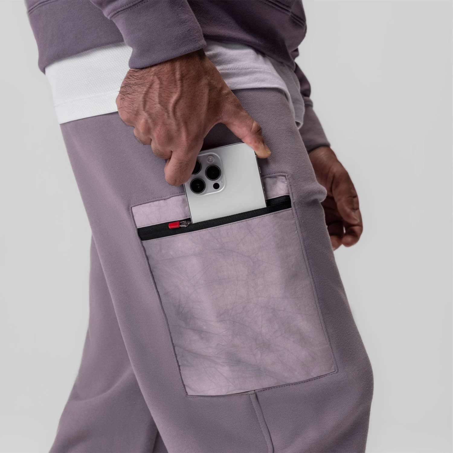 0914. Tech-Terry™ Paneled Cinch Cargo Jogger - Moonscape/Wave-dye 7 0914. Tech-Terry™ Paneled Cinch Cargo Jogger - Moonscape/Wave-dye - Image 5