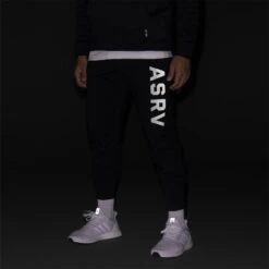 0915. Tech-Terry™ High Rib Jogger - Black "ASRV" -Fashion Shop 0915 Black ASRV HiRibJogger 3