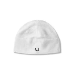 0936. Merino Wool Skull Cap - White "Wings"