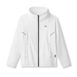 0943. Performance Fleece Zip Hoodie - White