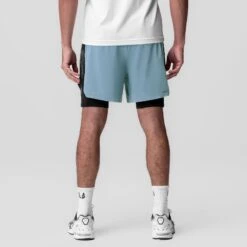 0953. Aerotex™ Hybrid Liner Short - Light Sky -Fashion Shop 0953 Sky Hybrid Back