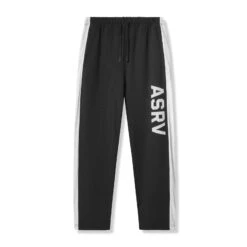 0957. Waffle Knit Relaxed Sweatpant - Black/White
