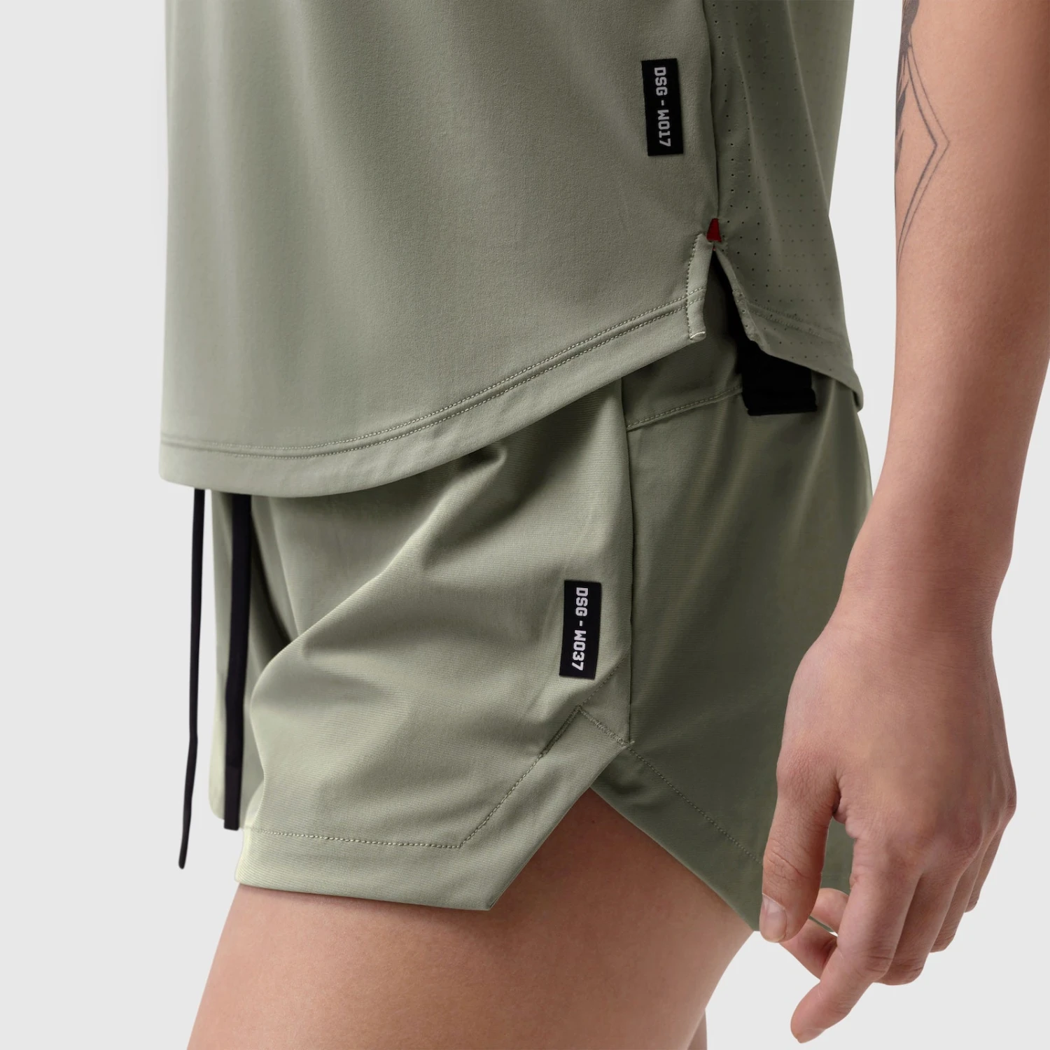 W017. Laser-Vent™ Established Tee - Sage 6 W017. Laser-Vent™ Established Tee - Sage - Image 4