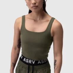 W022. Lycra® 2-in-1 Tank Top - Olive -Fashion Shop 7M3A6742 ARMYOLIVEcopy