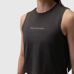 W020. AeroSilver® Tank Top - Black "RP" -Fashion Shop 7M3A6793 BLACKcopy