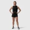 W026. Aerotex™ Side Split Run Short - Black