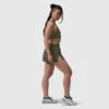 W026. Aerotex™ Side Split Run Short - Olive -Fashion Shop 7M3A6809copy