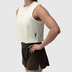 W020. AeroSilver® Tank Top - Ivory Cream "RP" -Fashion Shop 7M3A6844copy