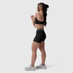 W039. Lycra® Hybrid Sports Bra - Black -Fashion Shop 7M3A6875 BLACK