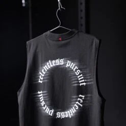 0807. Tech Essential™ Relaxed Cutoff - Black "RP Blur" -Fashion Shop 7M3A7219