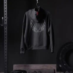 0874. Tech-Terry™ Zip Pocket Hoodie - Black "Outline"