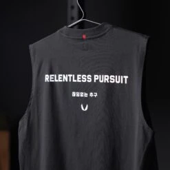 0807. Tech Essential™ Relaxed Cutoff - Black "RP Wings Stack" 8 0807. Tech Essential™ Relaxed Cutoff - Black "RP Wings Stack" -Fashion Shop 7M3A7256