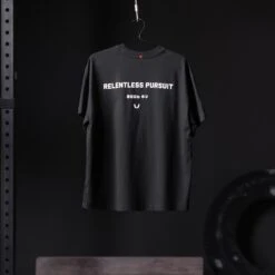 0797. Tech Essential™ Relaxed Tee - Black "RP Wings Stack"