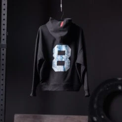 0874. Tech-Terry™ Zip Pocket Hoodie - Black "Marble 8"