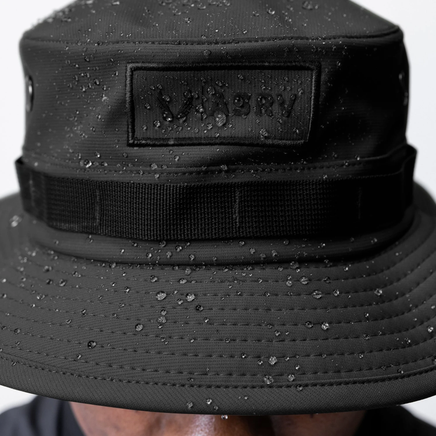 0718. Waterproof Vented Boonie Hat - Black 6 0718. Waterproof Vented Boonie Hat - Black - Image 4