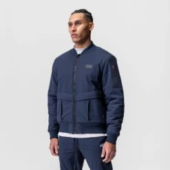 0677. Kinterra™ Weatherproof Bomber Jacket - Navy -Fashion Shop ASRVE Comm 28 Edit