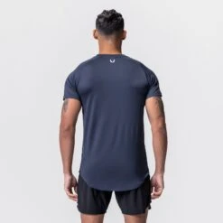 0660. AeroSilver® Established Tee - Navy "Box Logo" -Fashion Shop ASRVE Comm 428 Edit