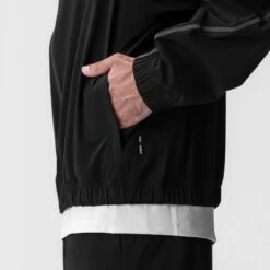 0950. Aerotex™ Track Jacket - Black/Black -Fashion Shop BLACK GREY TrackJacket3