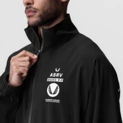 0950. Aerotex™ Track Jacket - Black/White -Fashion Shop BLACK WHITE TrackJacket2