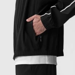 0950. Aerotex™ Track Jacket - Black/White -Fashion Shop BLACK WHITE TrackJacket3