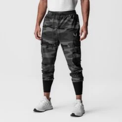 0825. Tetra-Lite® Cargo High Rib Jogger - Black Camo "Reflective" -Fashion Shop BLACKCAMO CargoHiRib