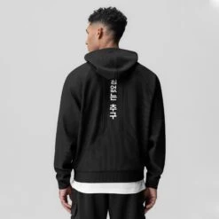 1019. Deltapeak® Oversized Hoodie - Black -Fashion Shop BLACK 1019 Delatapeak Hoodie 2