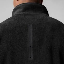 1057. Towel Terry Quarter Zip Oversized Tee - Black -Fashion Shop BLACK 1057 TowelTerry QuarterZipTee 3