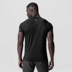 0839. 3D-Lite® 2.0 Lycra® Fitted Tee - Black "OTWR" -Fashion Shop BLACK 3DL FittedTee1
