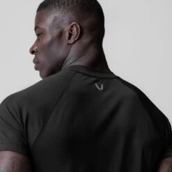 0839. 3D-Lite® 2.0 Lycra® Fitted Tee - Black "OTWR" -Fashion Shop BLACK 3DL FittedTee2