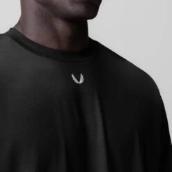 0841. 3D-Lite® 2.0 Lycra® 3/4-Sleeve Oversized Tee - Black "OTWR Block" -Fashion Shop BLACK 3DL OTWRAF 3 4sleeveOversizeTee4