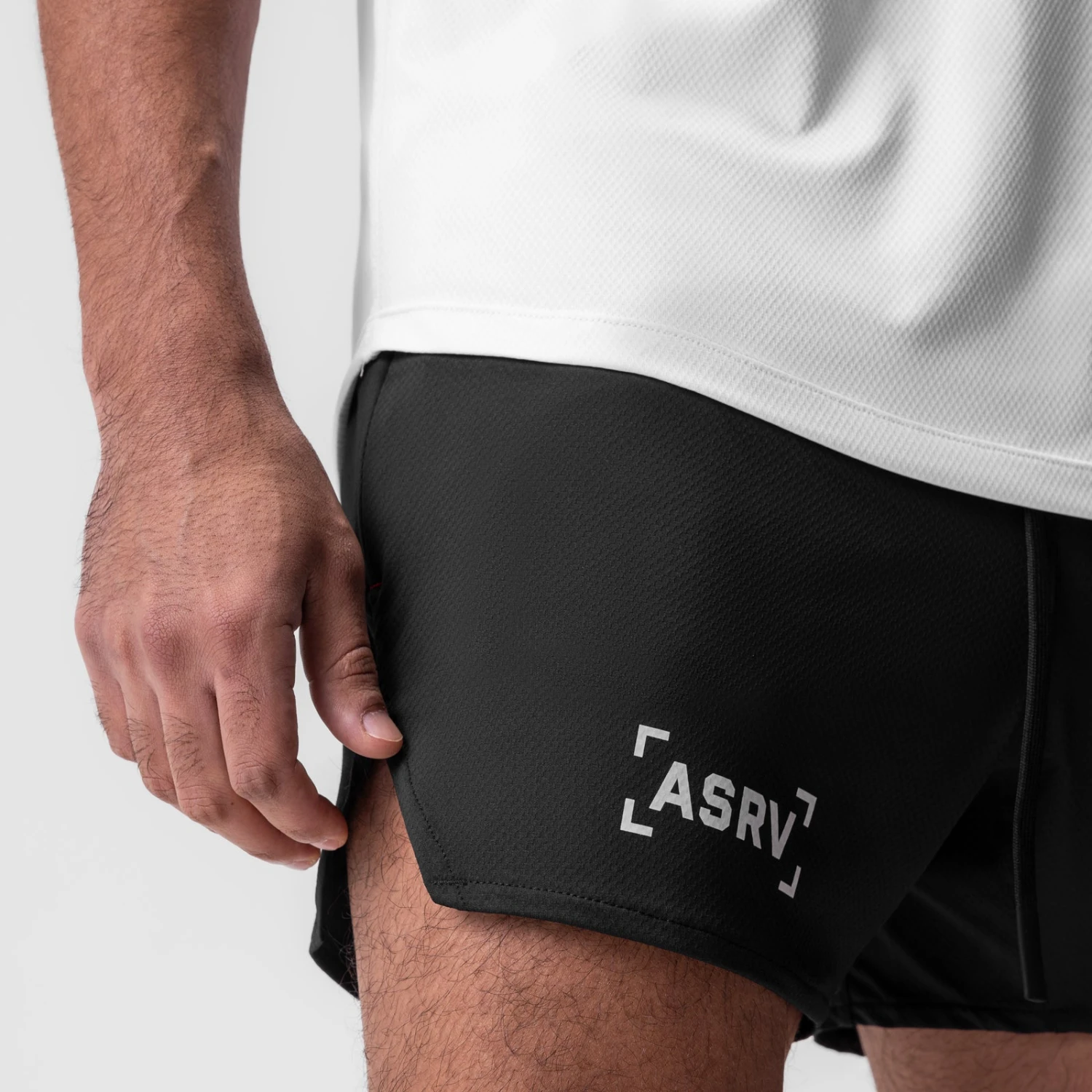 0993. AeroSilver® 5" Linerless Short - Black "Brackets" 6 0993. AeroSilver® 5" Linerless Short - Black "Brackets" - Image 4