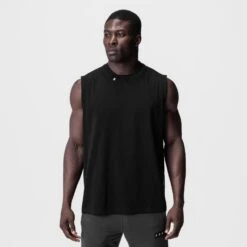 0807. Tech Essential™ Relaxed Cutoff -Black/Black "OTWR" -Fashion Shop BLACK Black OTWRAF Cutoff