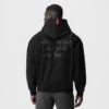 0874. Tech-Terry™ Zip Pocket Hoodie - Black/Black "OTWR" -Fashion Shop BLACK Black OTWRAF Hoodie2