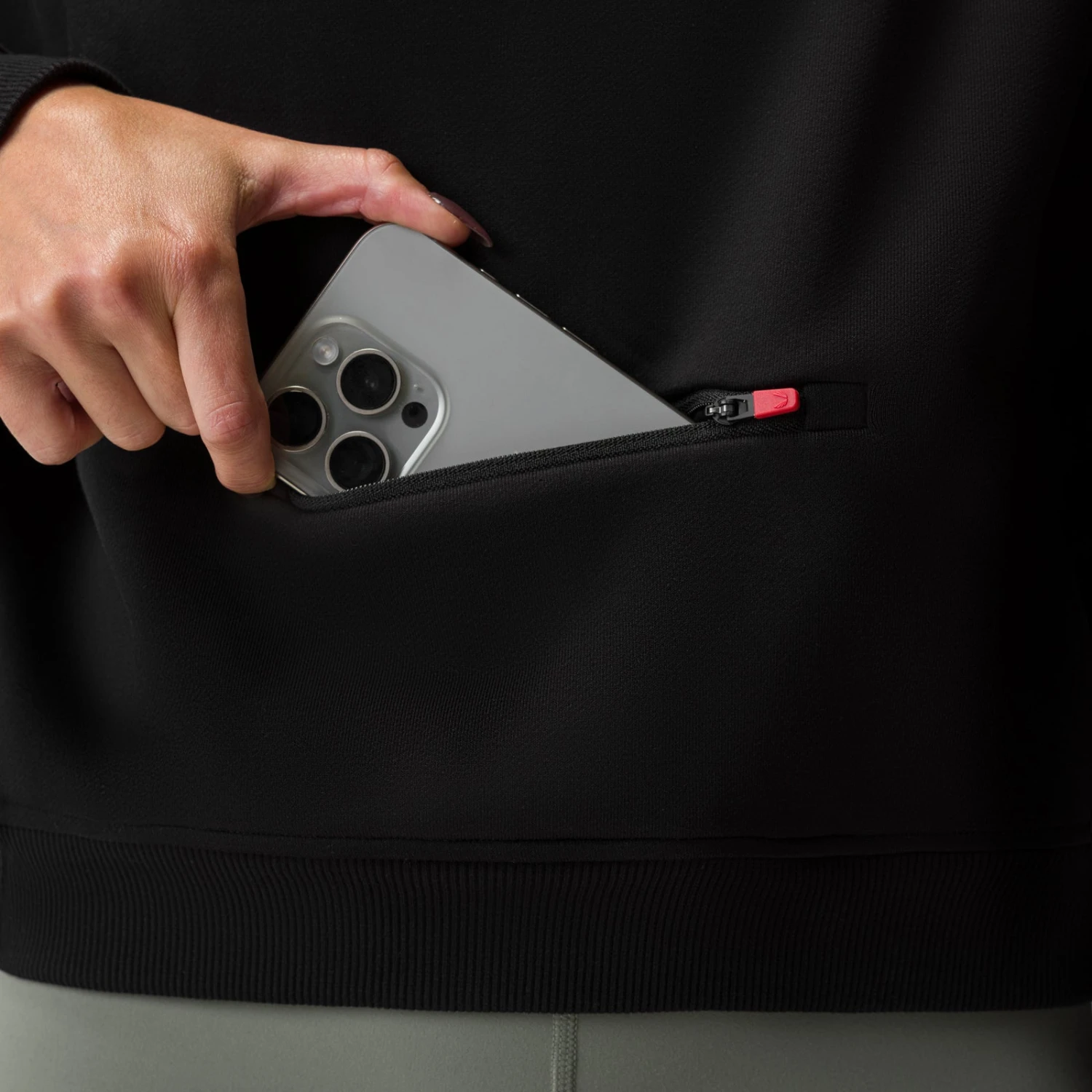 ASRV X Equinox Sorona® French-Terry Cropped Hoodie - Black 4 ASRV X Equinox Sorona® French-Terry Cropped Hoodie - Black - Image 2