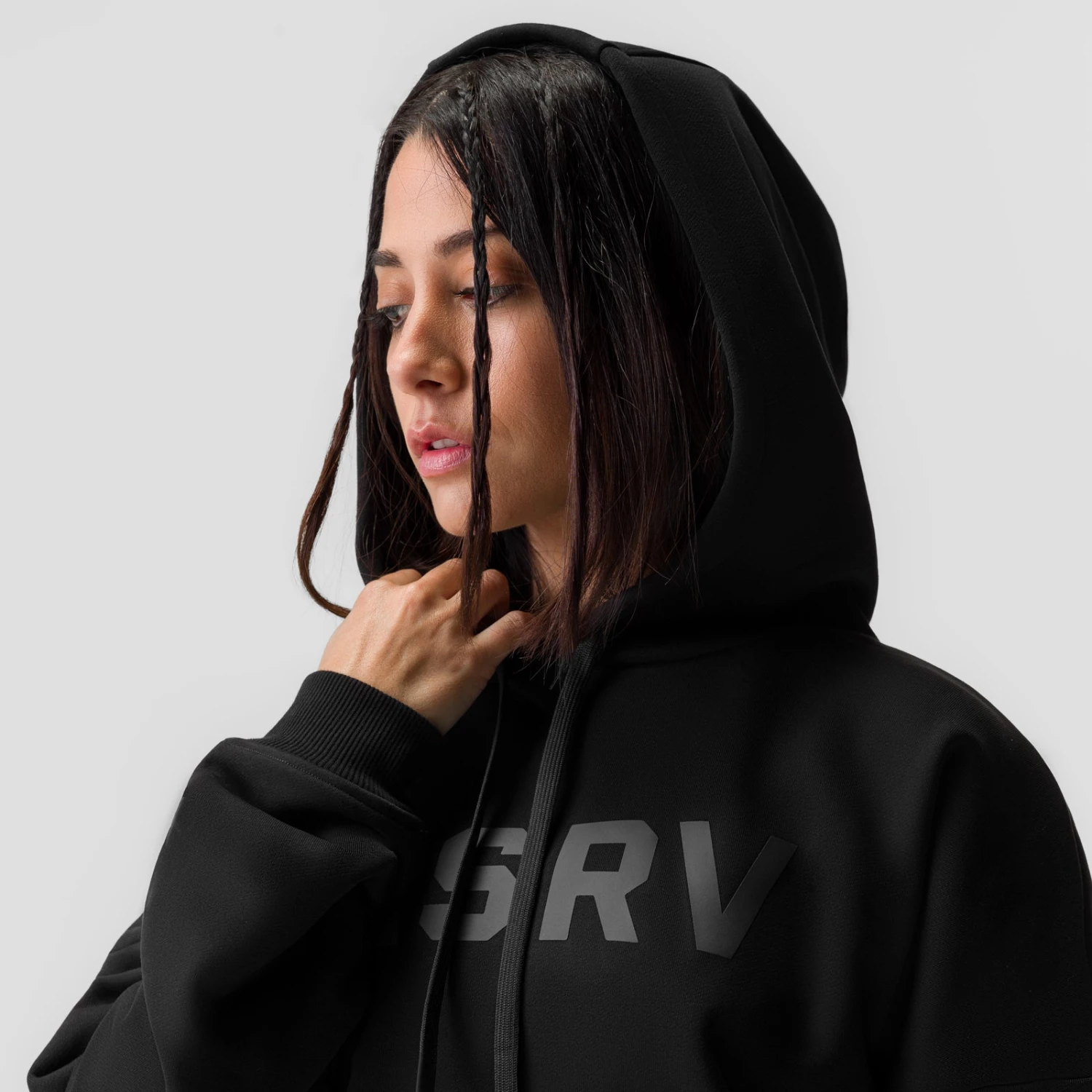 ASRV X Equinox Sorona® French-Terry Cropped Hoodie - Black 5 ASRV X Equinox Sorona® French-Terry Cropped Hoodie - Black - Image 3