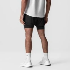 0828. AeroSilver® 5" Liner Short - Black "RP"/Black -Fashion Shop BLACK LinerShorts1 eb058116 24e5 42c4 880d 5082015c3598