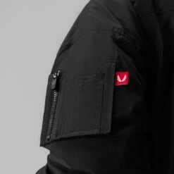 1004. Women's Sherpa-Lined Insulated Bomber Jacket - Black -Fashion Shop BLACK Sherpa Wmns BomberJacket2